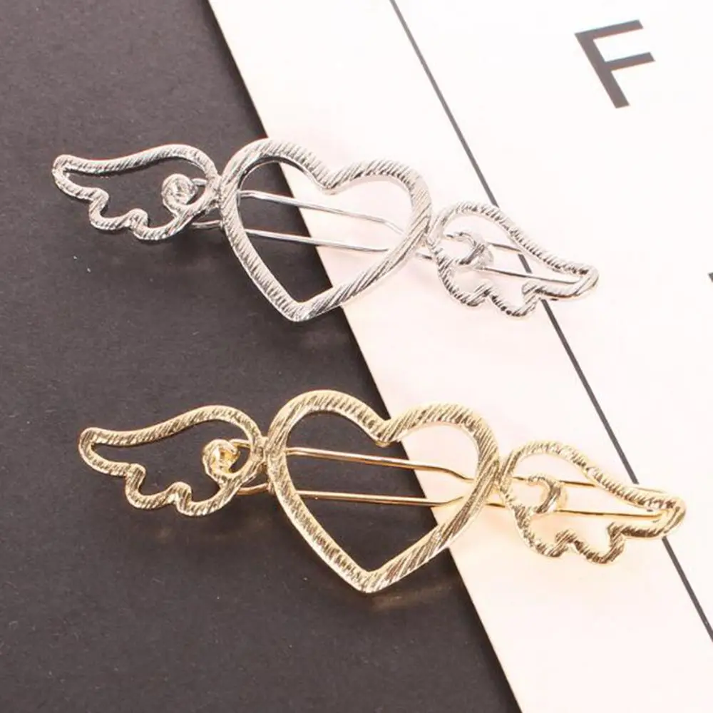 Заколка для волос с крыльями ангела женщин и девочек заколка изящными сердечками