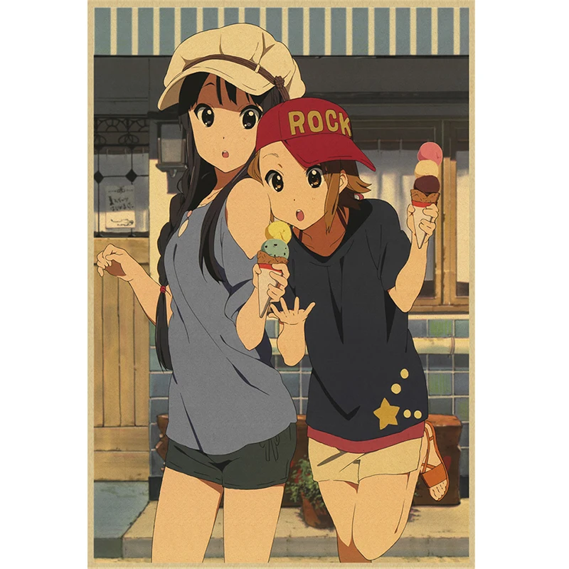 Японский Фотофон для девочек винтажный постер из крафт-бумаги настенные