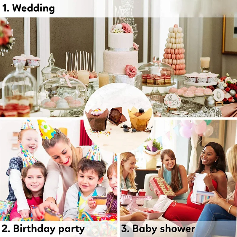 

Baking Cups Cupcake Wrappers Set - 250 Pcs Cupcake Paper Cups Oilproof Cupcake Liner Baking Muffin Box Cup Case