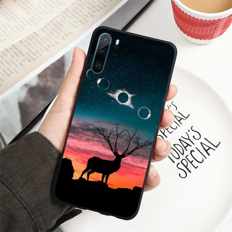 

Stag Bull Moose Reindeer Deer soft tpu shell Phone Case For Huawei honor Mate P 10 20 30 40 i 9 8 pro x Lite smart 2019 nova 5t