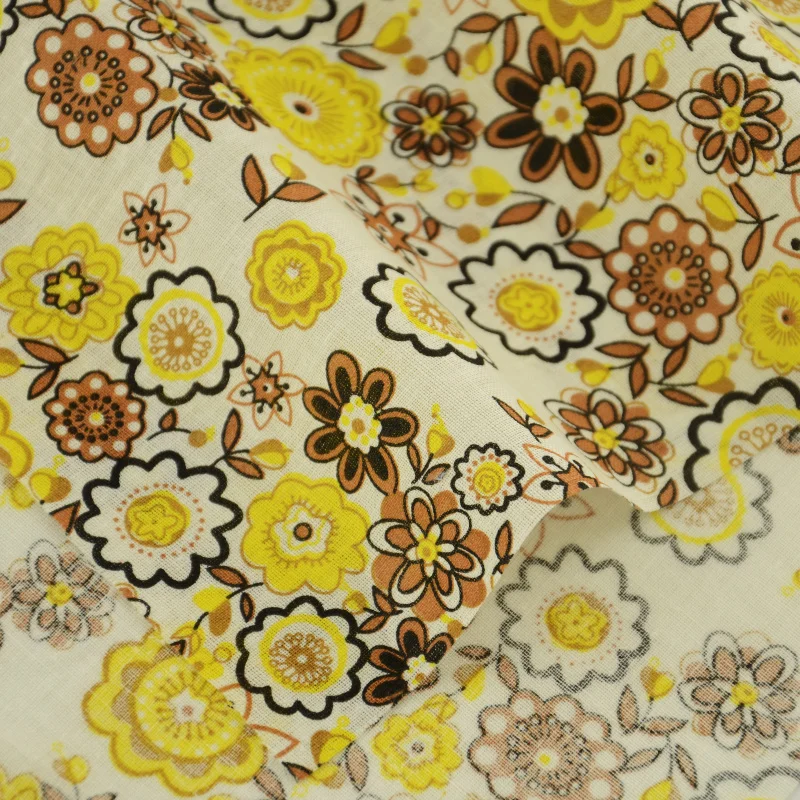 Занавески для шитья Booksew из хлопчатобумажной ткани коричневого и желтого цветов