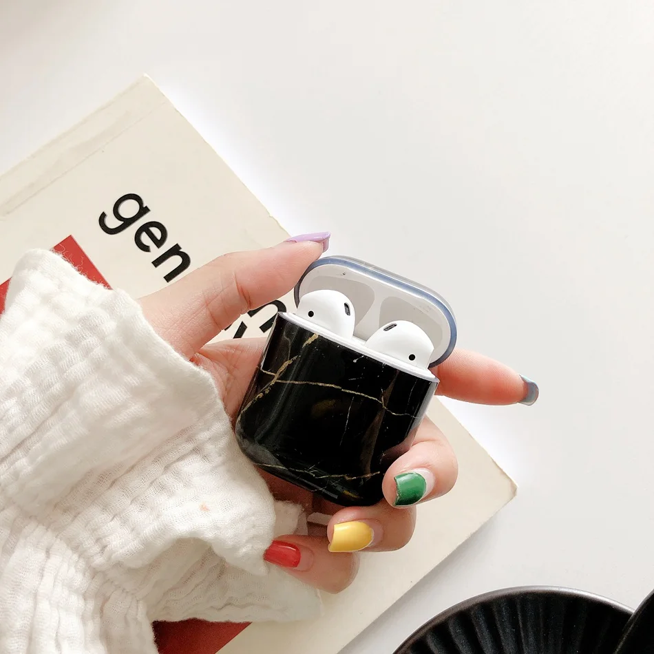 277A1 Роскошный чехол для Airpods 2 Чехол мраморный чехол для наушников для Apple Airpods беспроводной Bluetooth чехол для наушников Air Pods Earpods - Цвет: 277A1