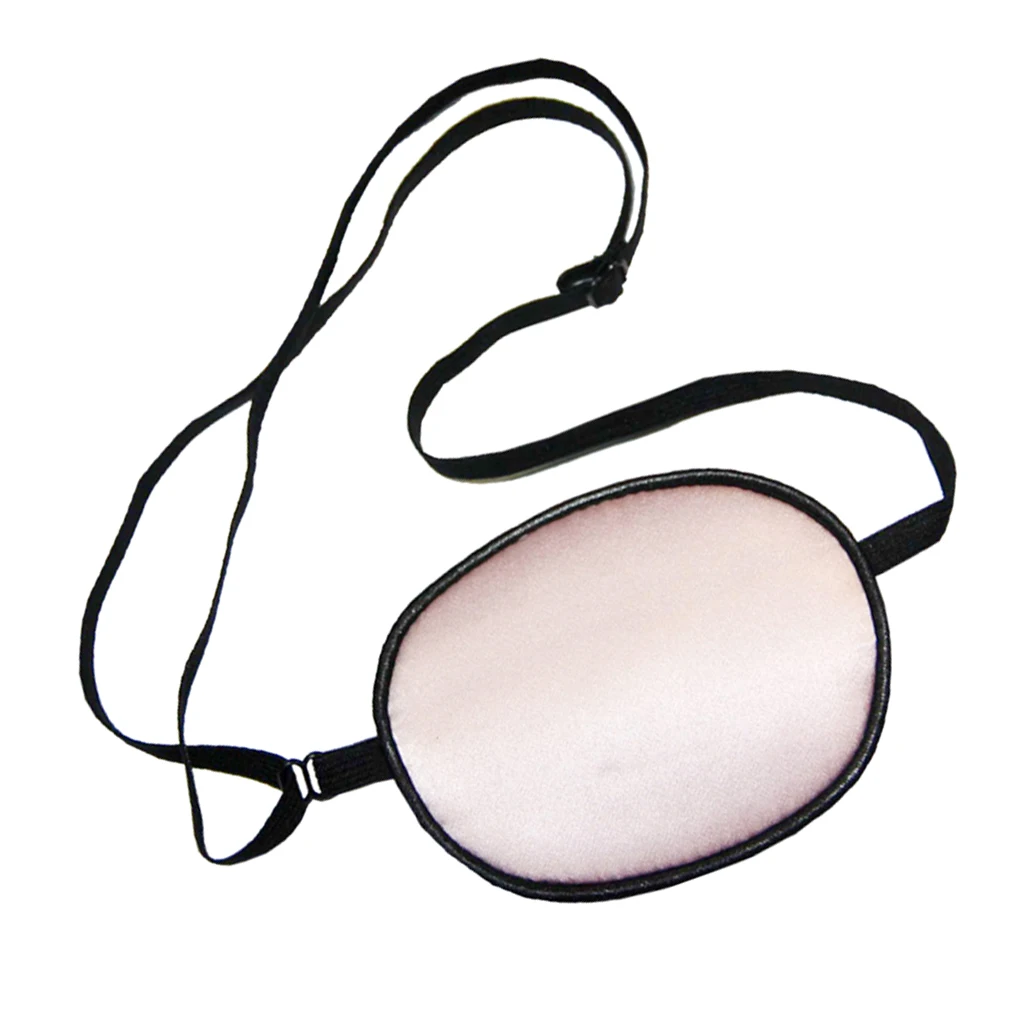 Light Pink Регулируемые шелковые патчи для глаз для детей, пластырь для глаз, пластырь для глаз, Пиратская глазная повязка - Цвет: Light Pink