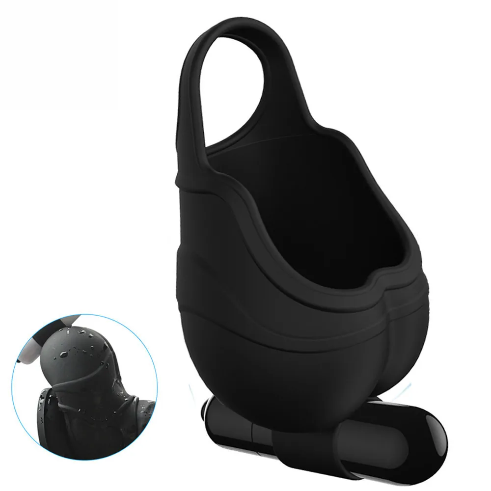 Мужской Массажер для пениса вибратор яиц Растяжитель Для мошонки шариковый