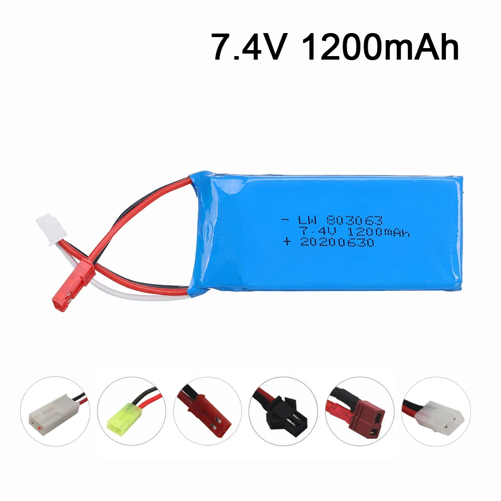 Аккумулятор 7 4 в 1200 мА · ч 30C Lipo для Yizhan X6 H16 MJX X101 X102 Квадрокоптер с дистанционным