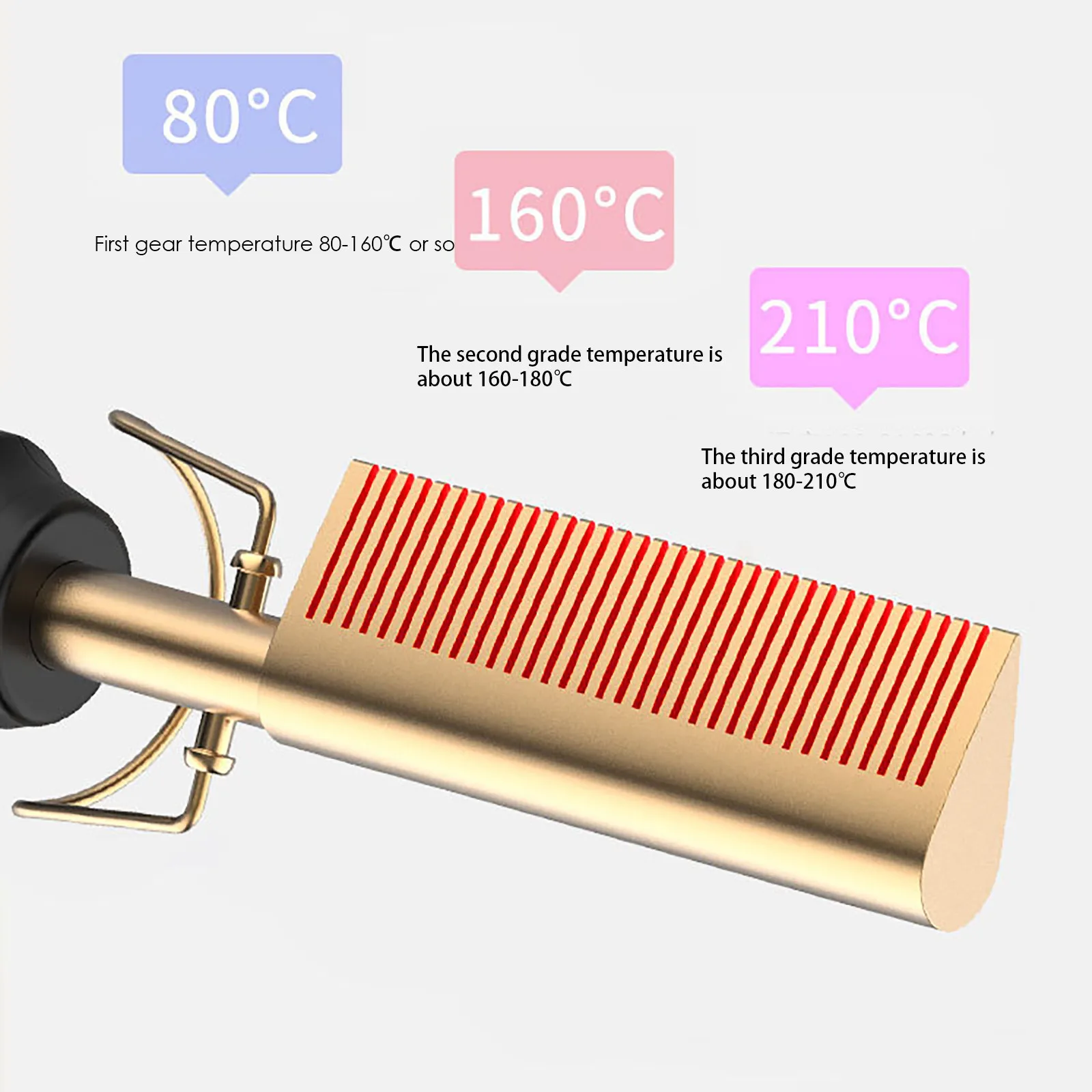 

2 in 1 Hot Comb Straightener Comb Electric Hair Straightener Hair Curler Dry Use Hair Flat Irons Hot Heating Comb For Hair