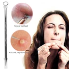 Игла для удаления черных точек, 12 шт., из нержавеющей стали