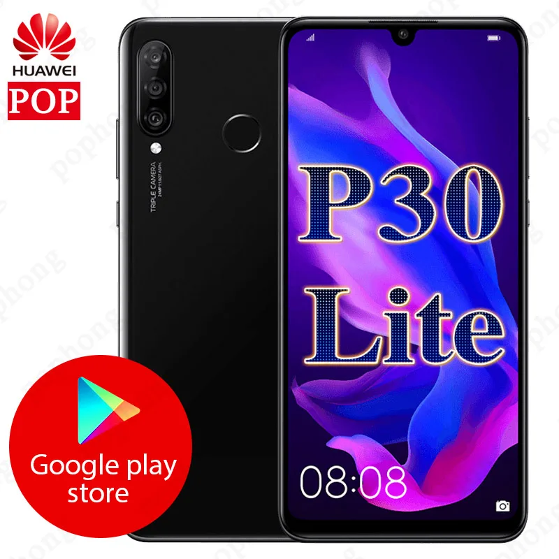 Смартфон Huawei P30 Lite глобальной прошивки экран 6 15 дюйма Восьмиядерный процессор Kirin