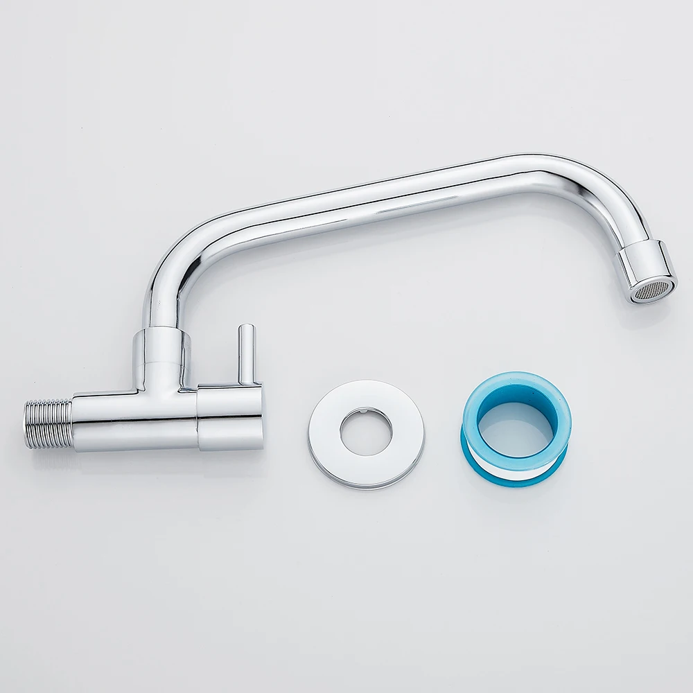 Настенный кухонный смеситель вращающийся кран для раковины одна система подачи