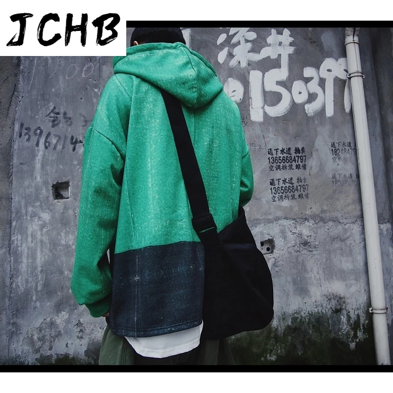 

2021 Long Sleeved Men Hoodies Solid Printing Spring Thin Hip-hop Personality Loose Large Size Vintage Male Hooded Pullover Sweat