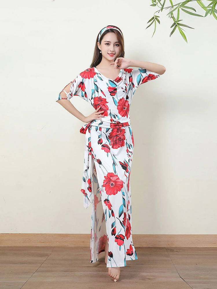 Костюм для танца живота платок + пояс халат комплект из 3 предметов женский