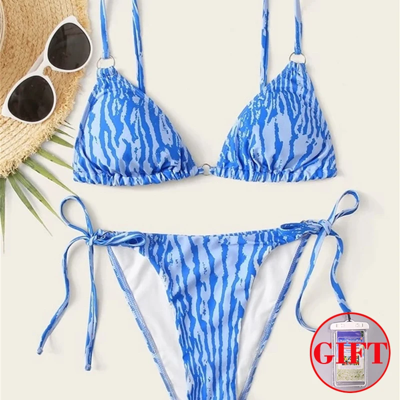 

Новинка 2020, сексуальные бикини, женский купальник, купальник пуш-ап, полосатые бикини, купальный костюм с подкладкой, бандажный бразильский ...