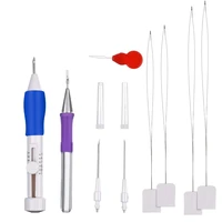 embroidery stitching punch needle set embroidery pen with plastic box for embroidery threaders diy sewing 3 sizes