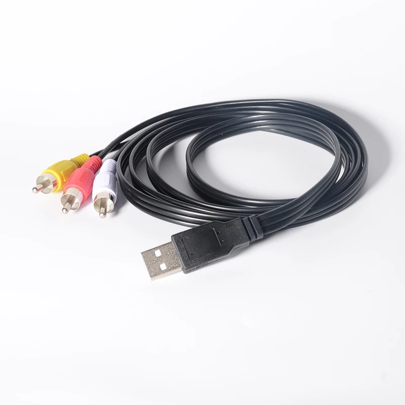 Кабель USB к 3RCA 1 5 м штекер 3 RCA сплиттер Аудио Видео AV композитный кабель-адаптер
