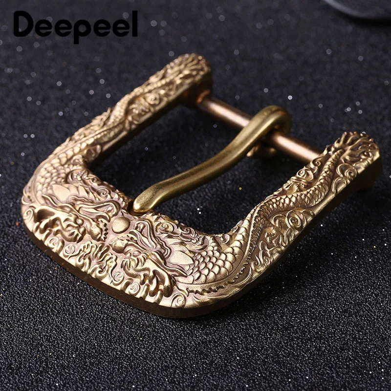 Deepeel 1 шт. 40 мм чистая медь латунная пряжка для ремня мужские штырьковые пряжки