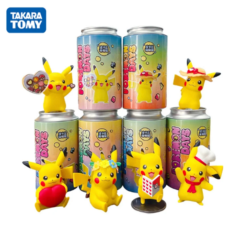 

Anime Pokemon Toys Pikachu Action Figure Decoration Doll kawaii Christmas Birthday Cute Can PVC Model Dolls Children's Gifts