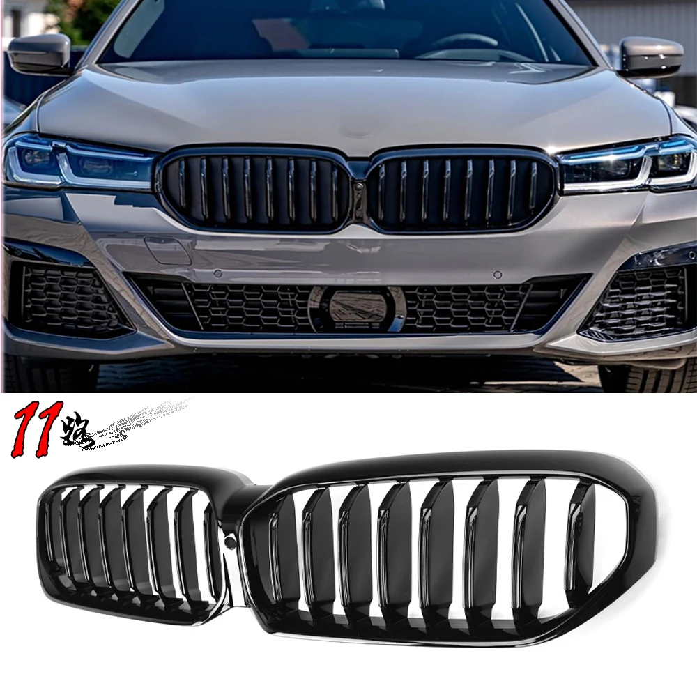 

Глянцевые черные передние бамперы, гоночные грили для новой серии 5 G30 G31 2021 дюйма из АБС-пластика с отверстием для камеры