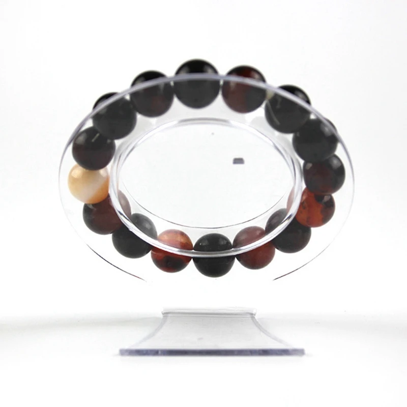 

10 Pcs Transparent Acrylic Display Jade Jewelry Bracelet Bracelet Buddha Beads String Display Shelf Support Frame
