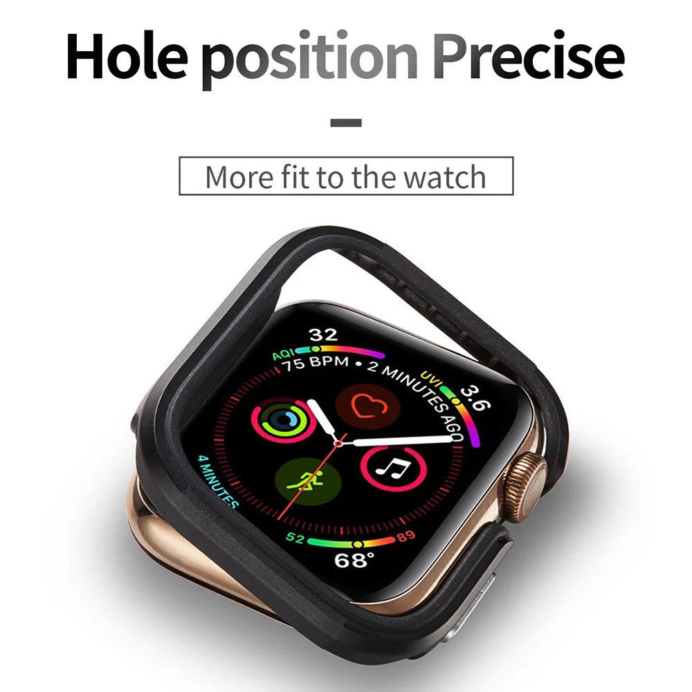 Чехол из алюминиевого сплава и ТПУ для Apple Watch SE Series 6 5 4 3 чехол 40 мм 44 42/38 защитная