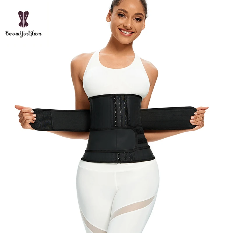 Non-Detachable 3 Hooks 25 Robs Girdle Belts Slimming Corset Women Double Strap Belt Waist Trainer With Modeling Strap