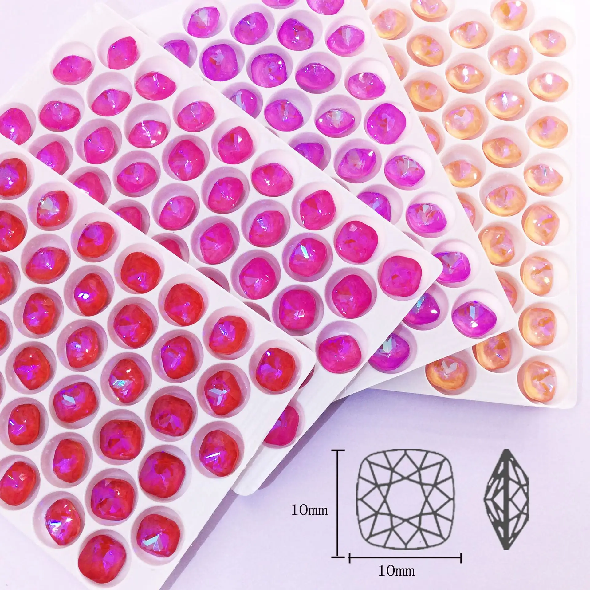Декоративные квадратные Кристаллы Стразы для украшения очков стеклянные серьги