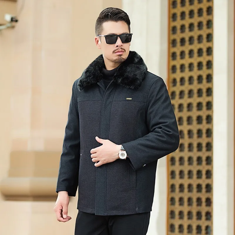 

plus size 8XL 7XL Winter Jacket Men Casual Fur collar Parka Jacket Thick Men Warm Men's Coats and Jackets Fashion overcoats