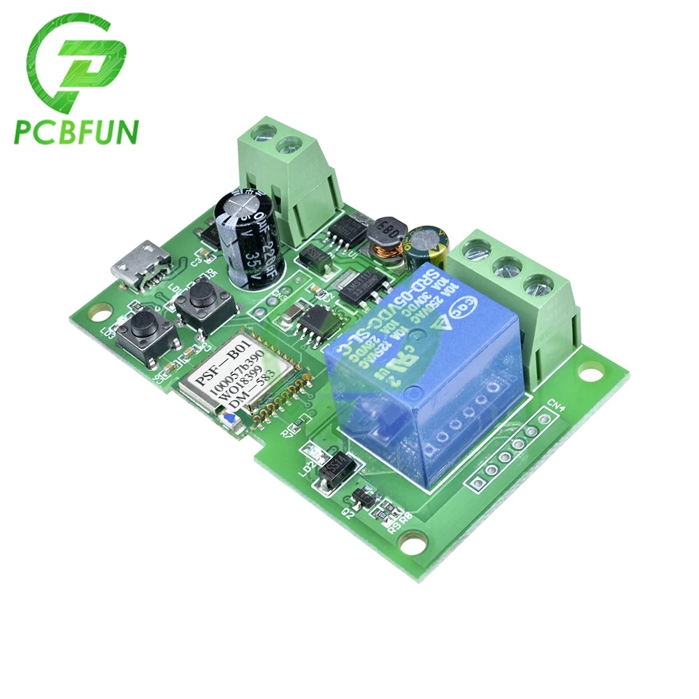 Самоблокирующийся умный Wi Fi беспроводной коммутатор с модулем реле 5 32 В