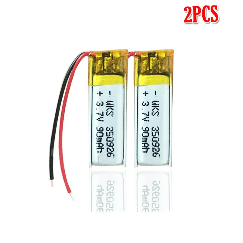 2pcs 90 мАч 3,7 в 350926 литий-полимерный литий-ионный аккумулятор для MP3 MP4 MP5 gps DVD планшет Bluetooth Камера Lipo cell - Цвет: 2pcs