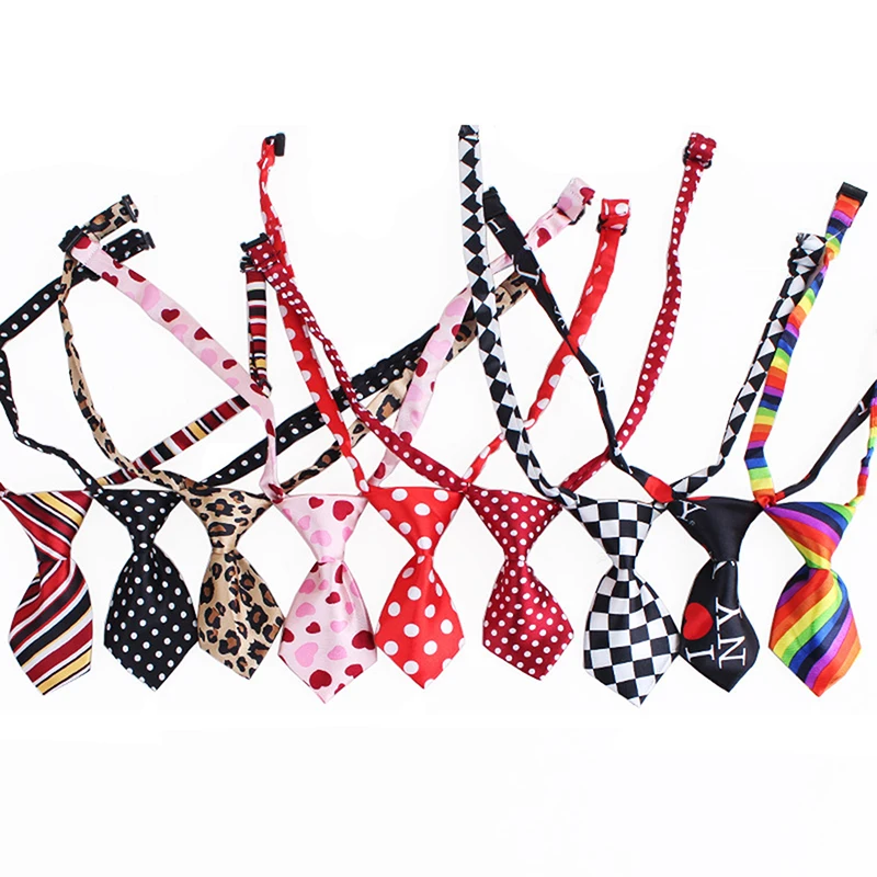 

1pc Dog Cat Striped Bow Tie Adjustable Bowtie Collar Pet Adjustable Neck Tie Collar Dog Necktie Random Color