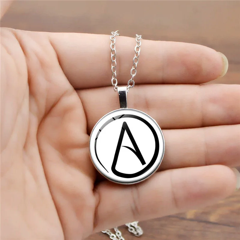 Новый стиль личности в британском ретро стиле атеист атеизм символ стеклянный