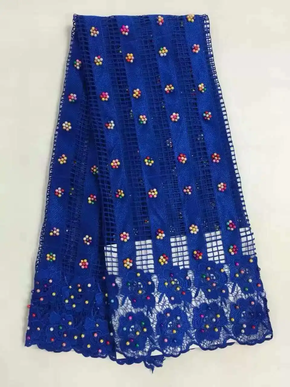 

Fancy French Net lace lace Material Guipure Lace Fabric Embroidered 100% Polyester Mesh With Beaded Bridal lace C843