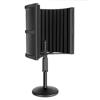 neewer nw 12 pro tabletop microphone isolation shield with round base stand for studio recording vocals singing broadcasting