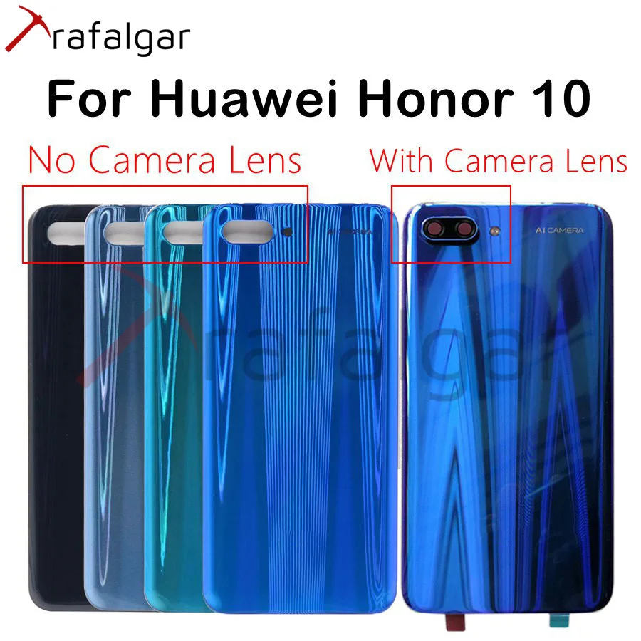 Для huawei Honor 10 крышка батареи задняя крышка Стекло чехол задняя крышка корпуса для huawei Honor 10 крышка батареи с камерой стекло объектив