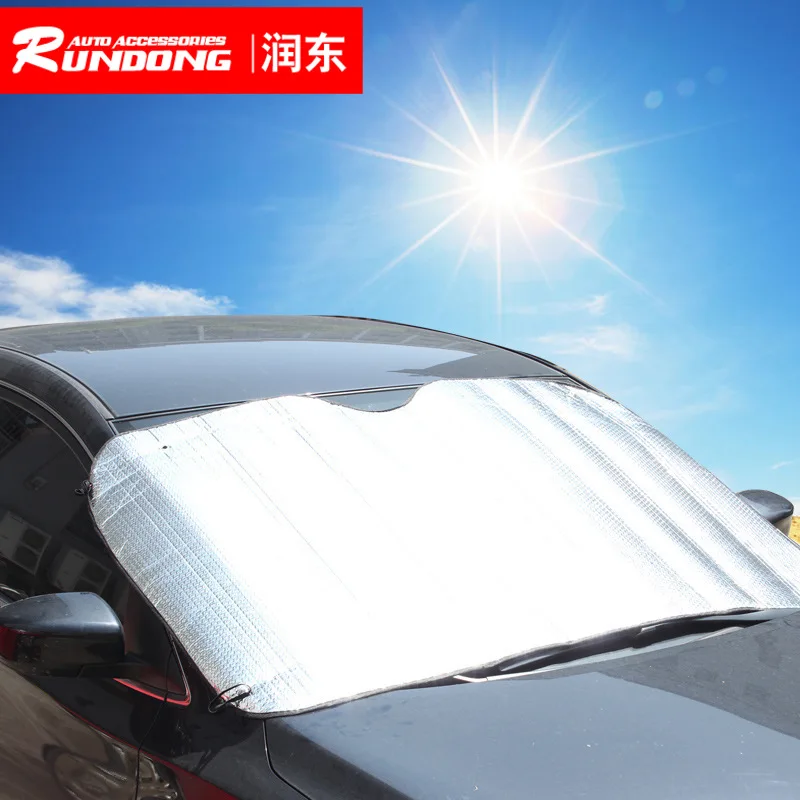 

Двойная алюминиевая фольга, солнцезащитный козырек для автомобиля, серебристого цвета, 80 см