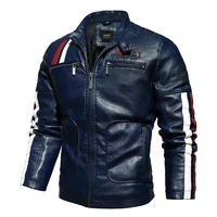 autumn and winter mens racing clothes european and american motorcycle pu leather clothes plus size cold proof mens jacket