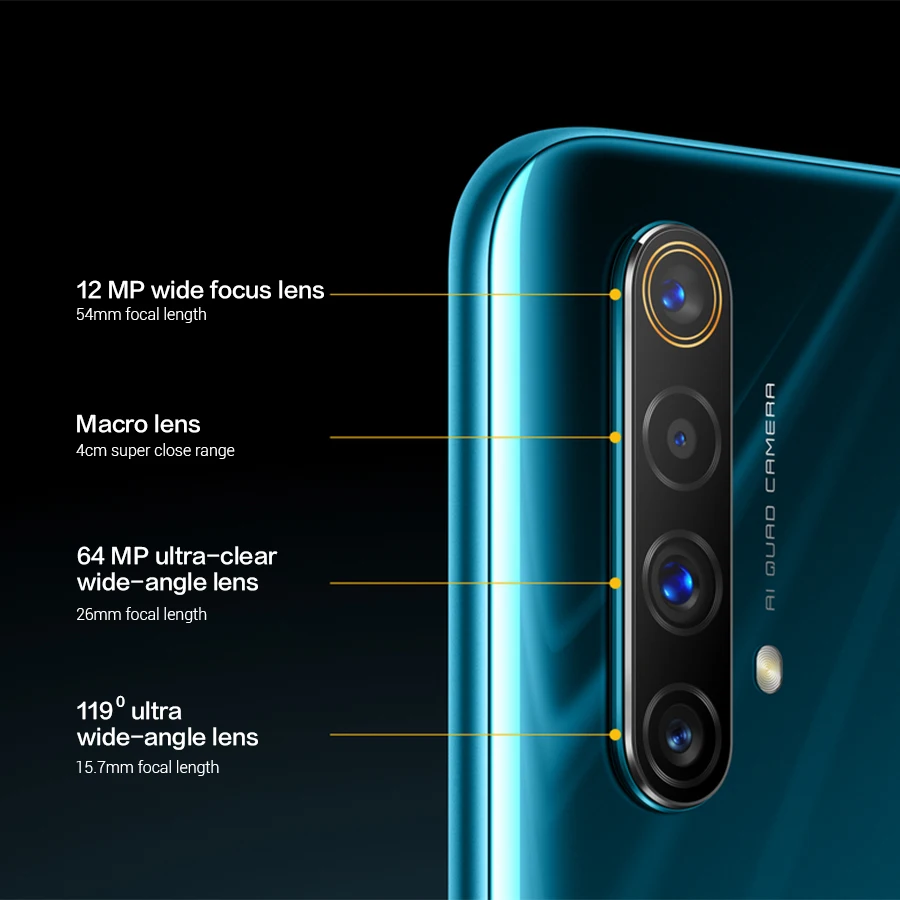 Совершенно новый смартфон Realme X50 5G 6 57 дюймов 6/8/12 Гб ОЗУ 64/128/256 ПЗУ Snapdragon 76