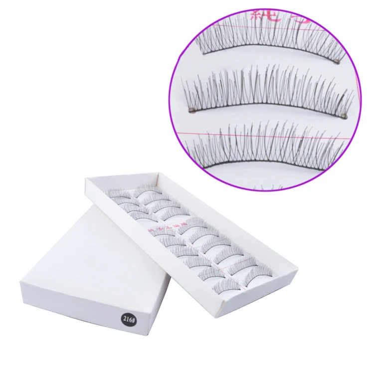 10 пар Накладные ресницы пучки многоразовые природного и регулярные Длинные