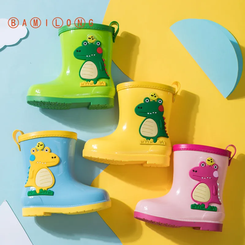 Ботинки детские непромокаемые из ПВХ с мультяшным рисунком Y223 |