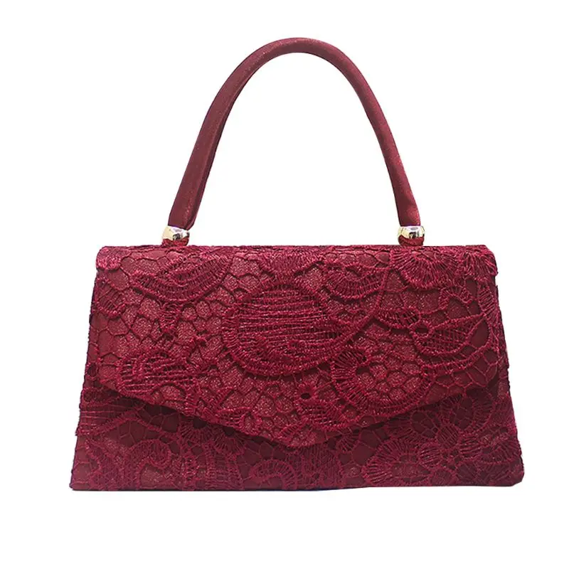 

Women Floral Lace Handbag Evening Clutch Bridal Wedding Party Prom Wallet Purse L9BE