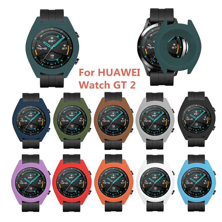 Силиконовый защитный чехол для умных часов Huawei Watch GT 2 мягкий ТПУ с полным