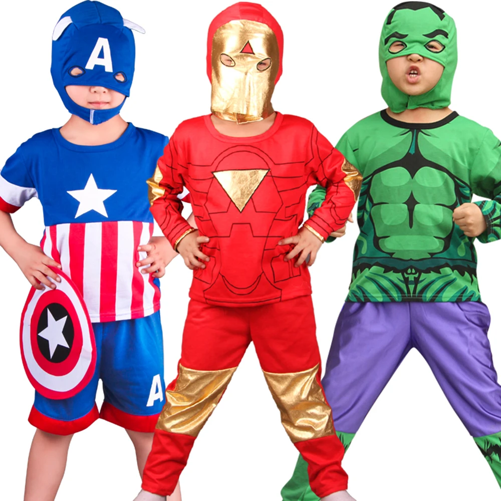 Детский костюм аниме на Хэллоуин карнавальное платье Бэтмен Халк Атман