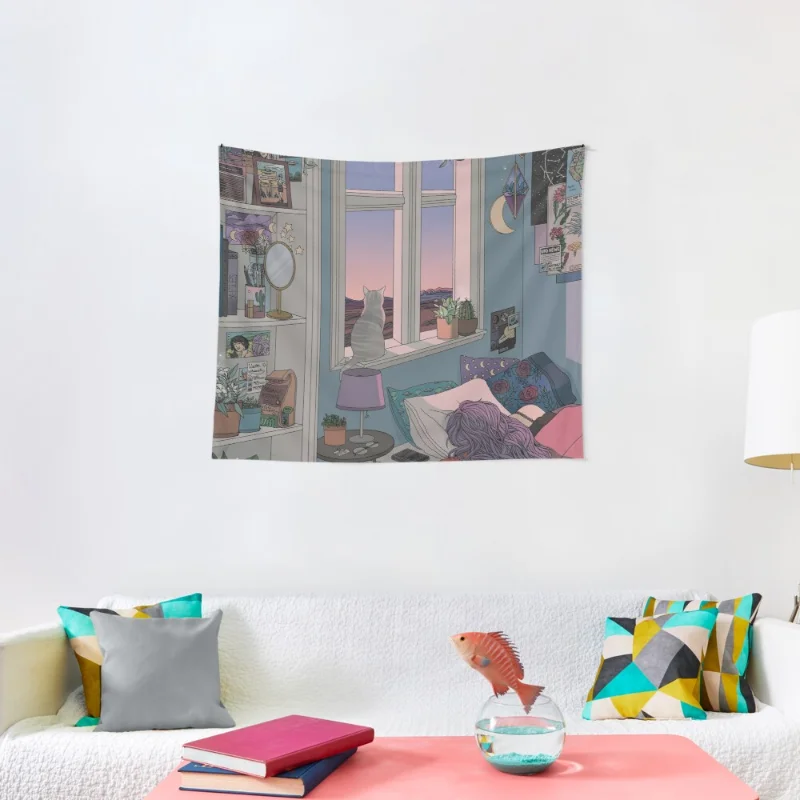 

Kawaii Room Decor Early Morning Wall Tapestries Cover Beach Towels Throw Blankets Picnic Yoga Mats Home Decor Hippie Wall Decor