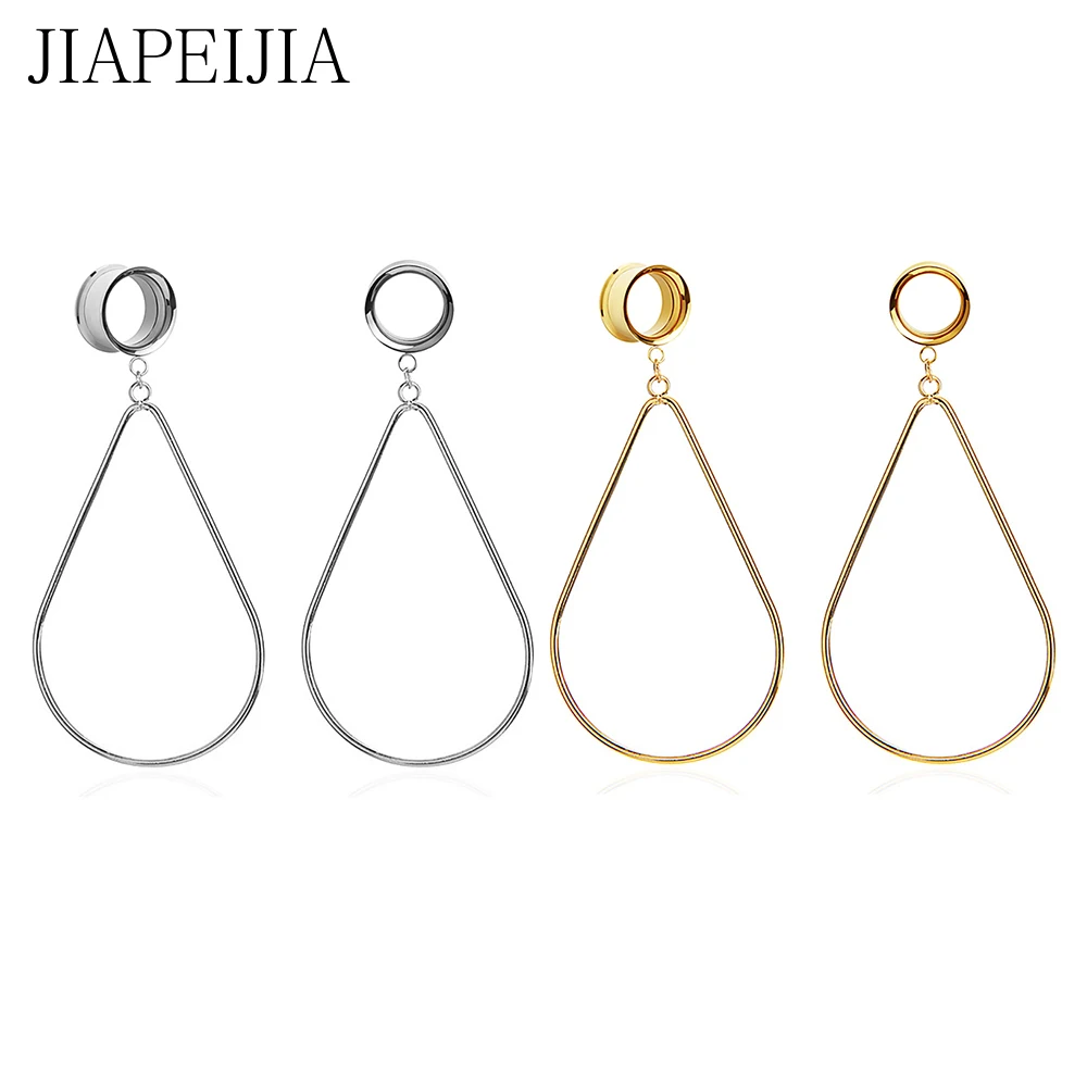 

Dangle Water Drop Pendant Ear Gauge and Tunnels Plug for Ear Ear Stretcher Expander Body Piercing Jewelry