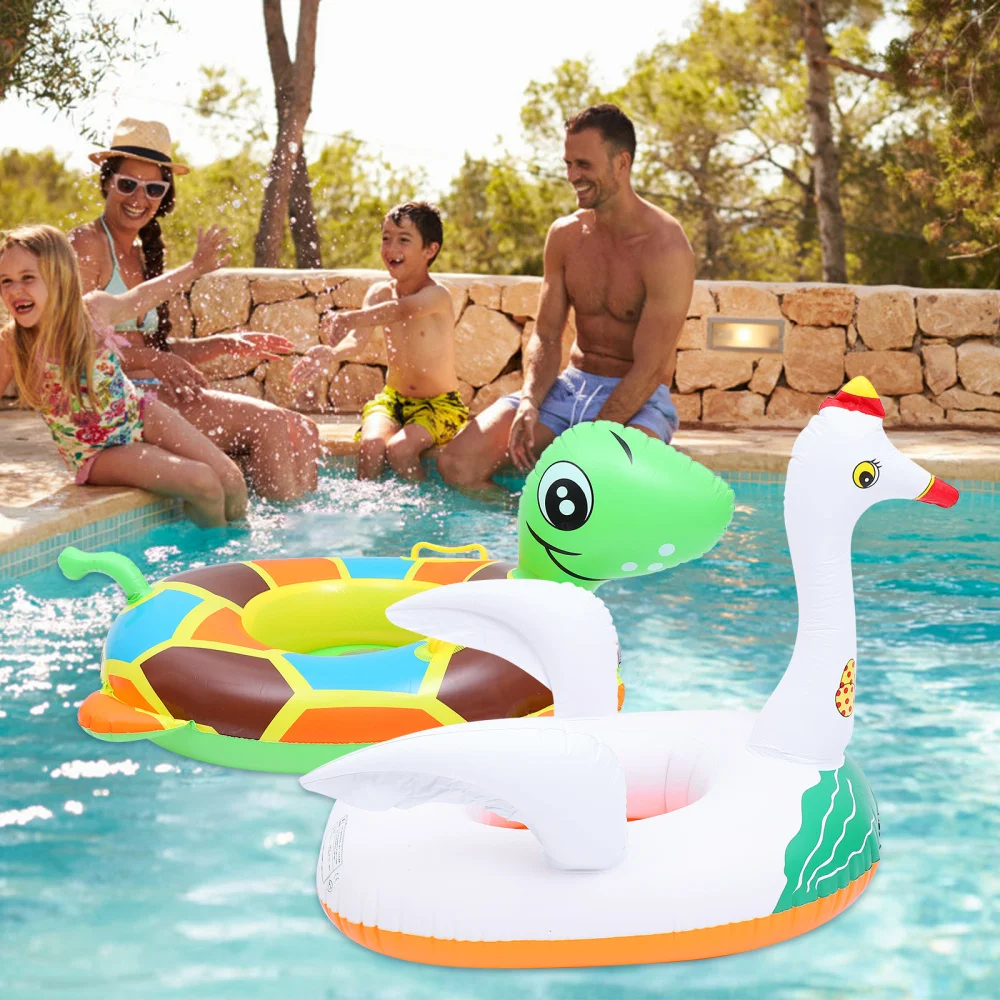 

2pcs Baby Swimming Ring Summer Float Seat Animal Design Baby Inflatable Pool