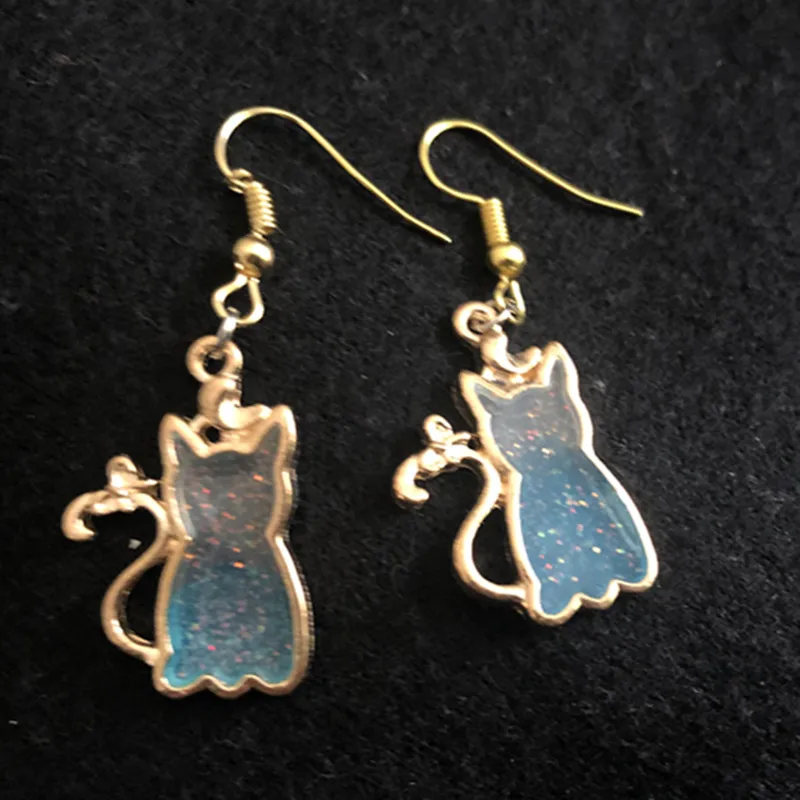 1 пара DIY Сладкий кот очаровывает серьги для женщин подвески ювелирные изделия