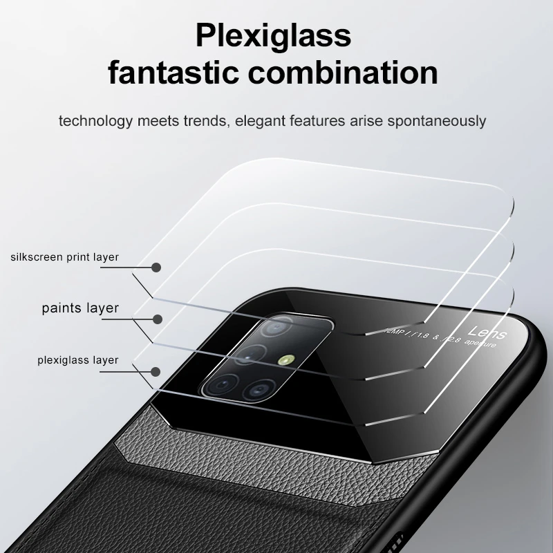Кожаный зеркальный чехол для Samsung Galaxy A51 A71 A50 A70 A30 A20 A10 S20 S10 Plus Ultra S9 S8 Note 10 9 8 A7 2018