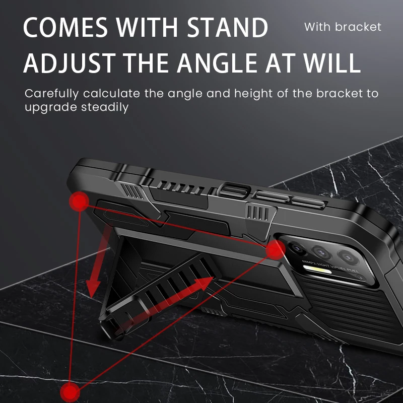 gdream shockproof protective case for motorola e5 e6s e 2020 e7plus anti fall bracket phone case for moto one fusion one 5g ace free global shipping