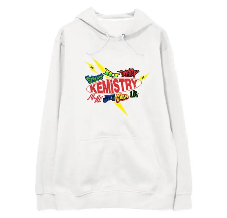 Худи унисекс с принтом названия участников Kpop Ikon Keimistry концерт модный