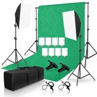 2M x 3M6.5ftx9.8ft фоновая система поддержки 15W 6500K софтбокс комплект непрерывного освещения для фотостудии продукт портретная съемка
