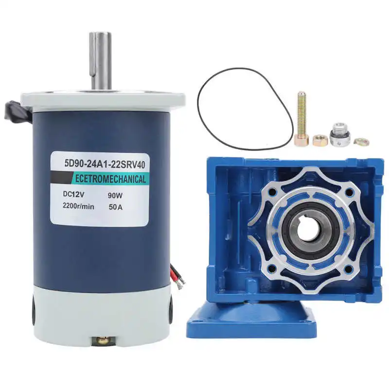 90 Вт червячный стальной редукторный двигатель 12 В постоянного тока 2200 об/мин XD5D90
